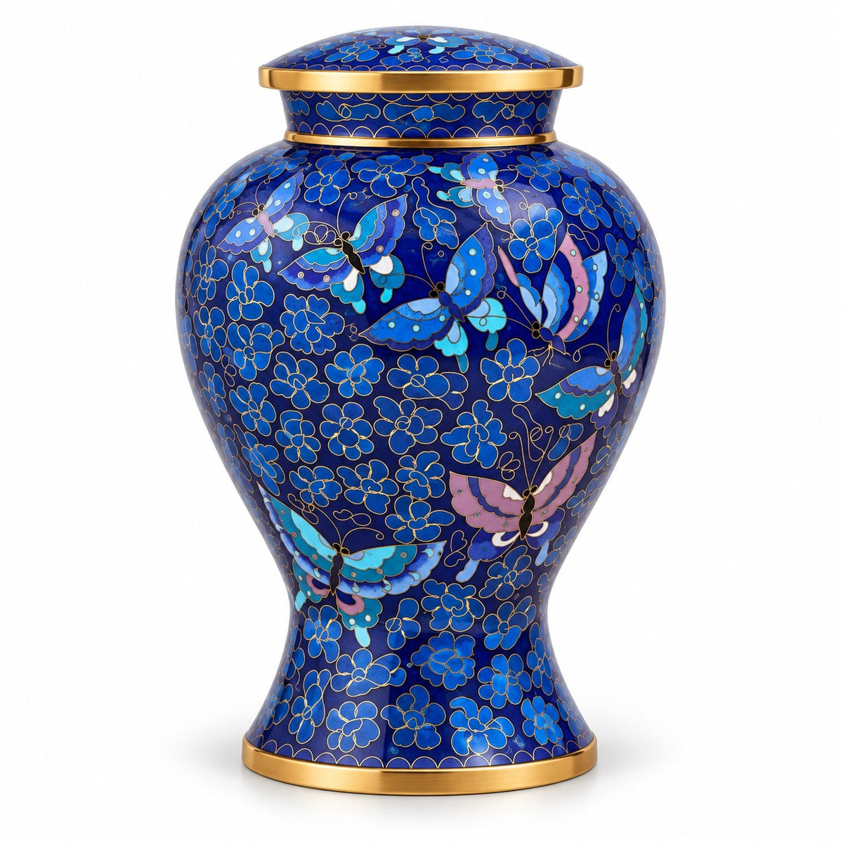 Etienne Butterfly Cloisonné Cremation Urn