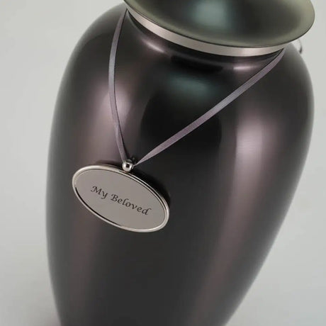 Silver Oval Pendant with Engraving