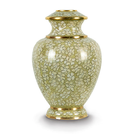 Opal cloisonne cremation urn large