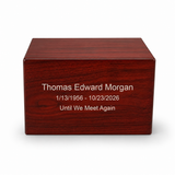 Adoration Cremation Urn Box, 200 cubic inch - Cherry