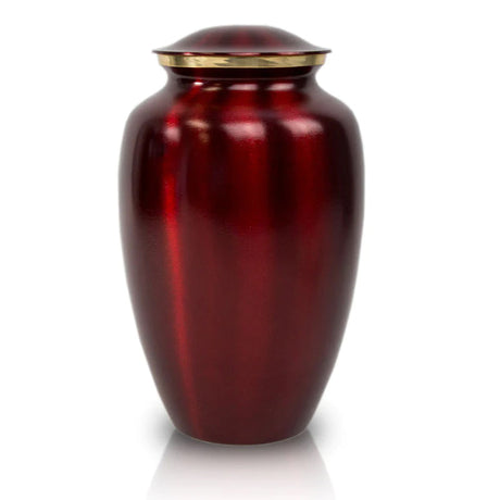 Brass Crimson Cremation Urn - Large