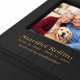 Photo Cremation Urn with Black Finish  - 200 cubic inch