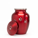 Glossy Red with Pewter Paw Detail - 70 cubic inch