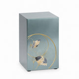 Gingko Left Companion Urn, Pewter - 200 cubic inches