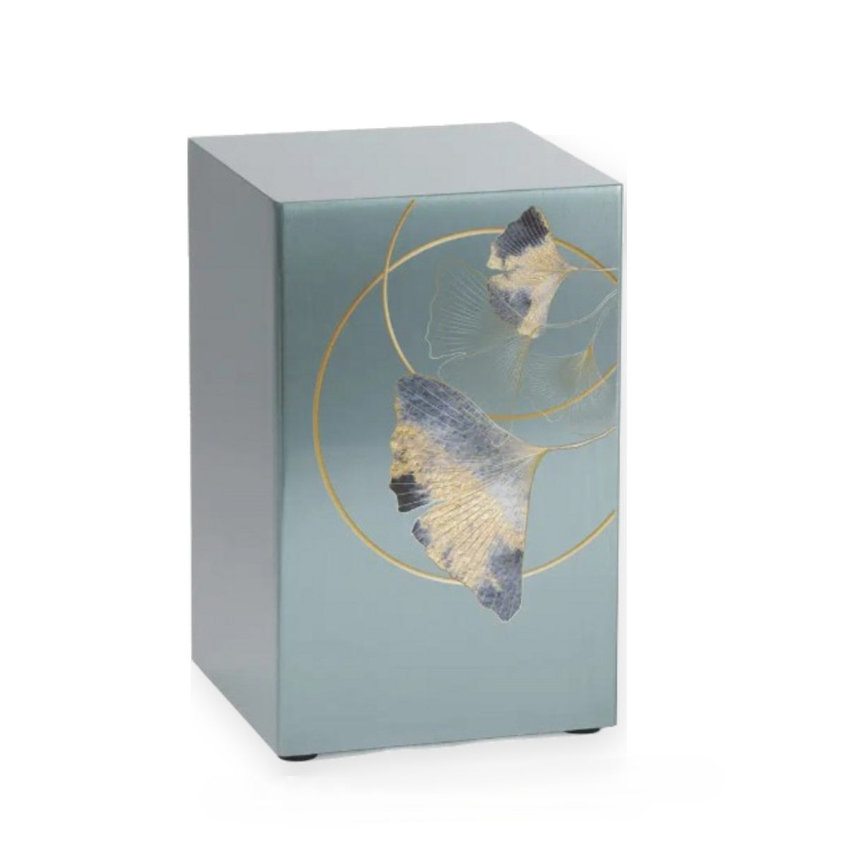 Gingko Right Companion Urn, Pewter - 200 cubic inches
