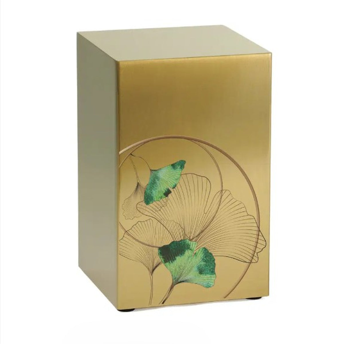 Gingko Left Companion Urn, Bronze - 200 cubic inches