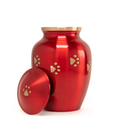 Glossy Red with Gold Paw Detail - 70 cubic inch