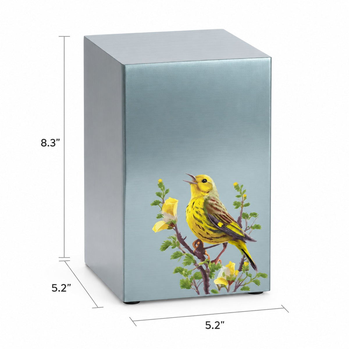 Golden Songbirds Right Companion Urn, Pewter - 200 cubic inches