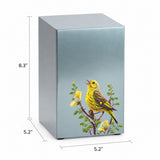 Golden Songbirds Right Companion Urn, Pewter - 200 cubic inches