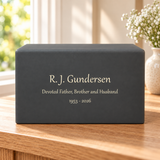 Large Adoration Cremation Urn Box 200 cubic inch - Graphite