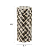 Woven Naturals Palm Tan and Black Scattering Urn