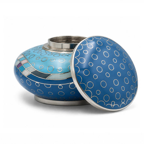 Opulence Teal Cloisonné Keepsake Urn