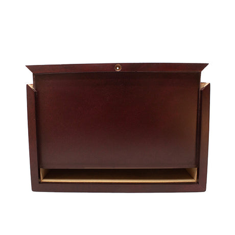 Alder Wood Cremation Urn Box 125 cubic inch - Cherry