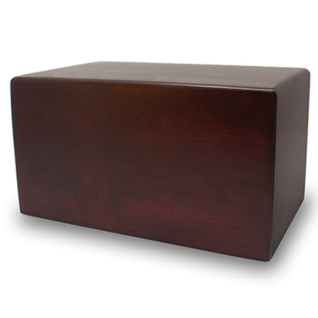 Alder Wood Cremation Urn Box 125 cubic inch - Cherry