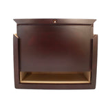 Alder Wood Cremation Urn Box 45 cubic inch - Cherry