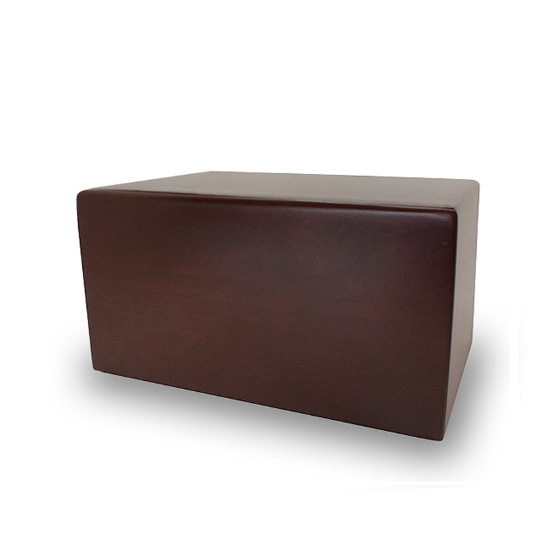 Alder Wood Cremation Urn Box 45 cubic inch - Cherry