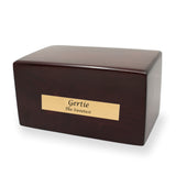 Alder Wood Cremation Urn Box 25 cubic inch - Cherry