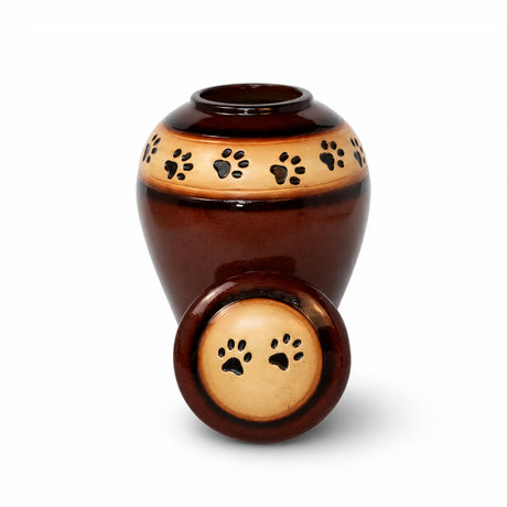 Loving Paws Auburn Ceramic Cremation Urn - 80 cubic inch capacity