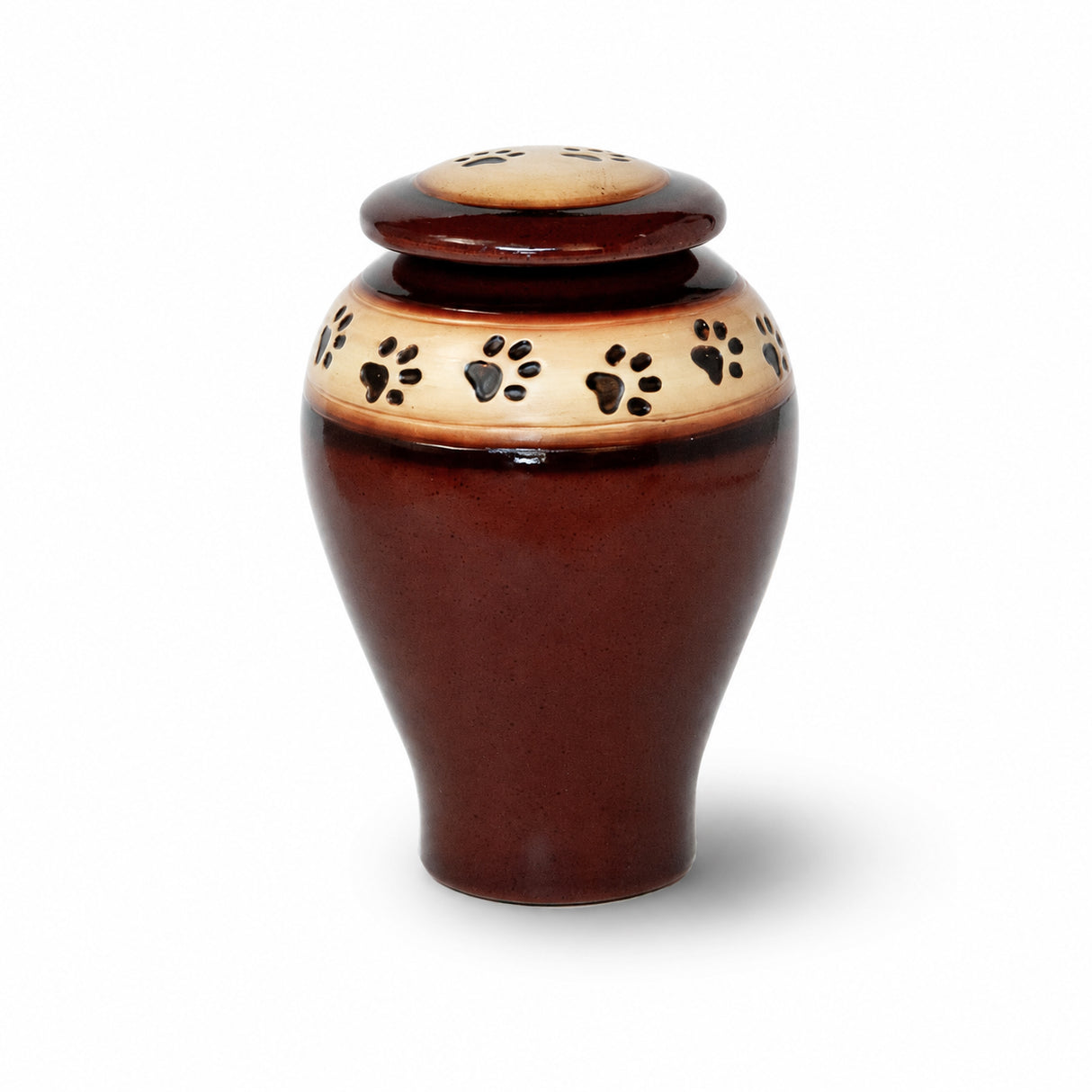 Loving Paws Auburn Ceramic Cremation Urn - 80 cubic inch capacity