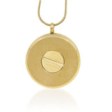 Bronze Round Stainless Steel Photo Cremation Pendant