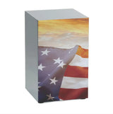 Stars and Stripes Cremation Urn, Pewter - 200 cubic inches
