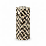 Woven Naturals Palm Tan and Black Scattering Urn