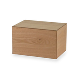 Natural Woodgrain Finish MDF Cremation Box - 200 cubic inch - CASE OF 4