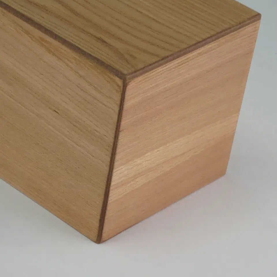 Natural Woodgrain Finish MDF Cremation Box - 125 cubic inch - CASE OF 4