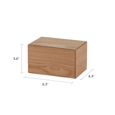 Natural Woodgrain Finish MDF Cremation Box - 45 cubic inch - CASE OF 12