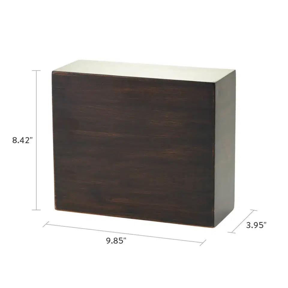Modern Essentials Sable Wood Cremation Urn - 200 cubic inches