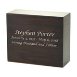 Modern Essentials Sable Wood Cremation Urn - 200 cubic inches