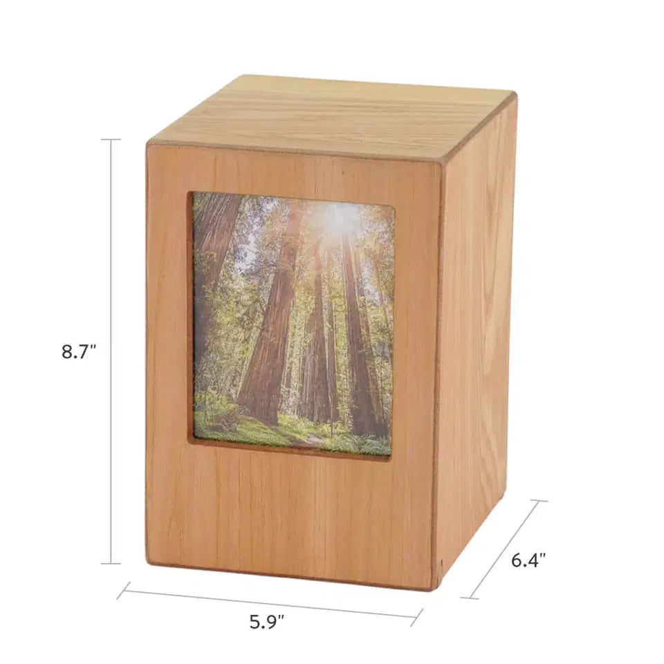 Natural Photo Cremation Urn  - 200 cubic inch
