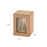 Natural Photo Cremation Urn  - 25 cubic inch