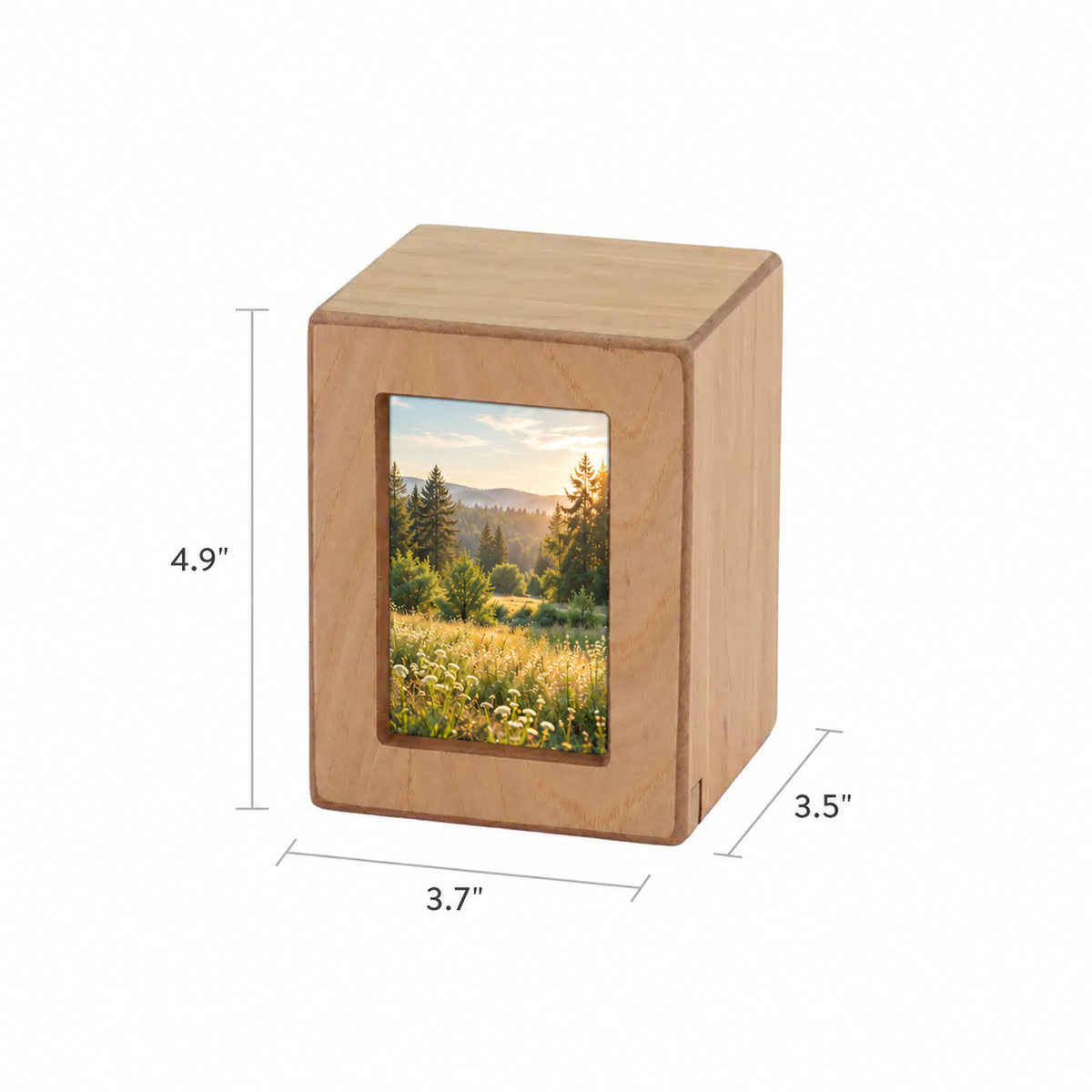Natural Photo Cremation Urn  - 25 cubic inch