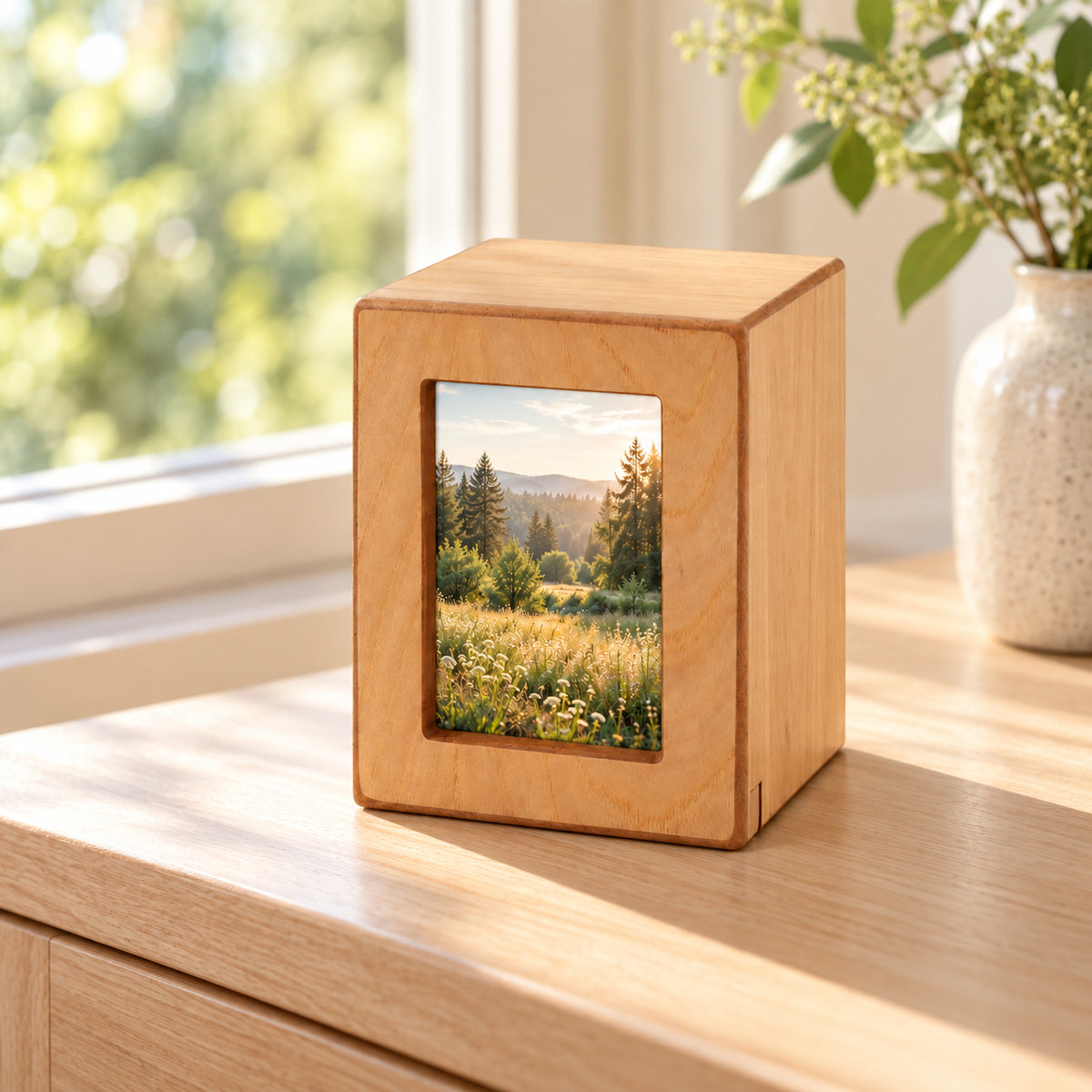 Natural Photo Cremation Urn  - 40 cubic inch