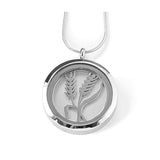 Pewter Round Stainless Steel Photo Cremation Pendant