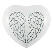 Arielle Heart Urn Angel Wings Pearl