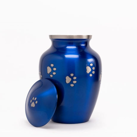 Glossy Blue with Pewter Paw Detail - 70 cubic inch