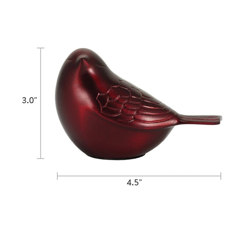 Crimson Songbird Keepsake Cremation Urn