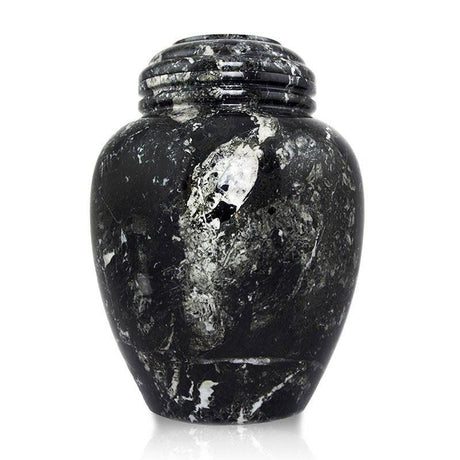 Noire Marble Cremation Urn - Large