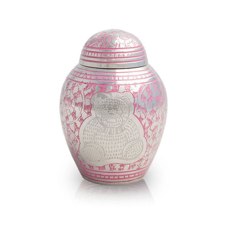 Teddy Bear Cremation Urn for Infants - Pink