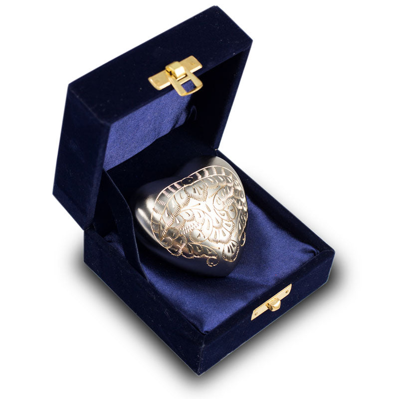 Platinum Cremation Keepsake Heart