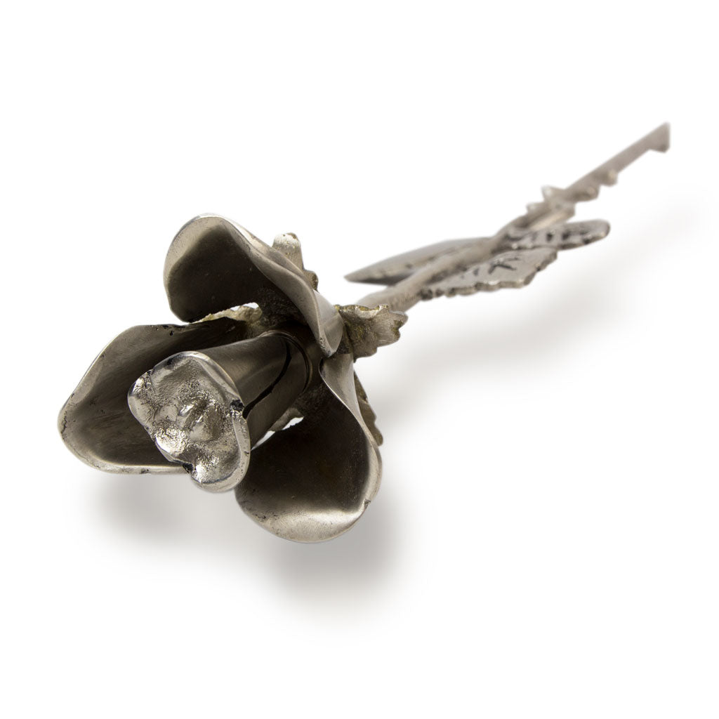 Pewter Rose Stem Cremation Keepsake