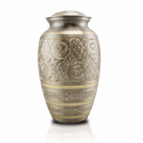 Silver and Gold Radiant Platinum Cremation Urn