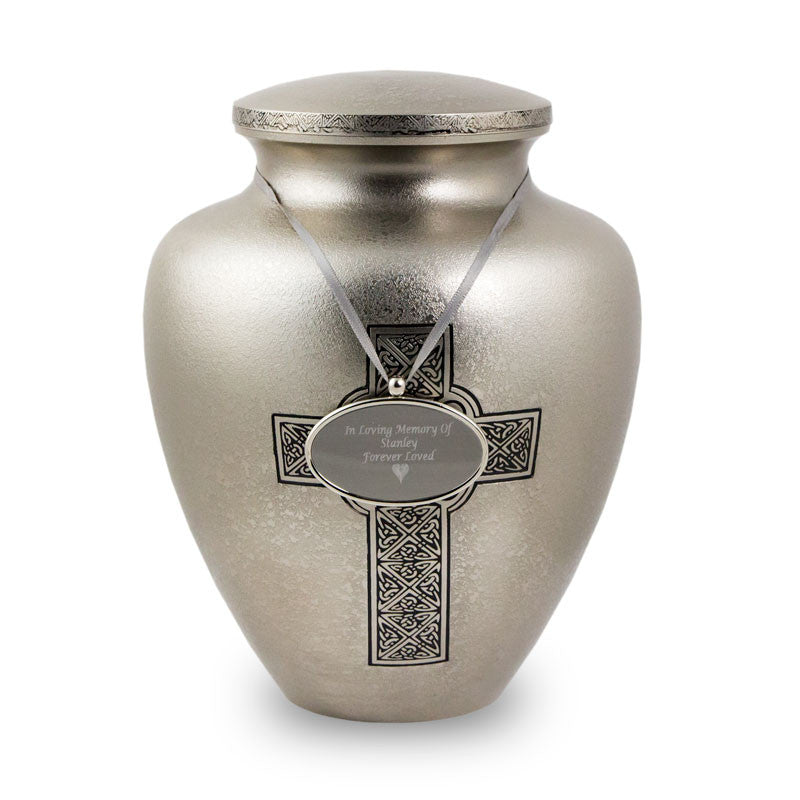 Celtic Cross Bronze Cremation Urn - Large