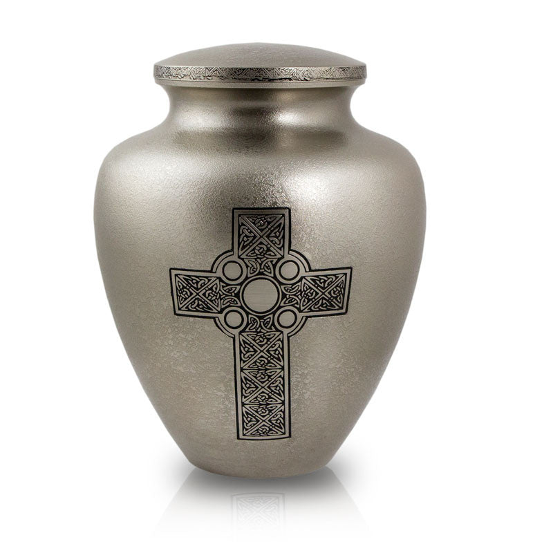 Celtic Cross Bronze Cremation Urn - Large