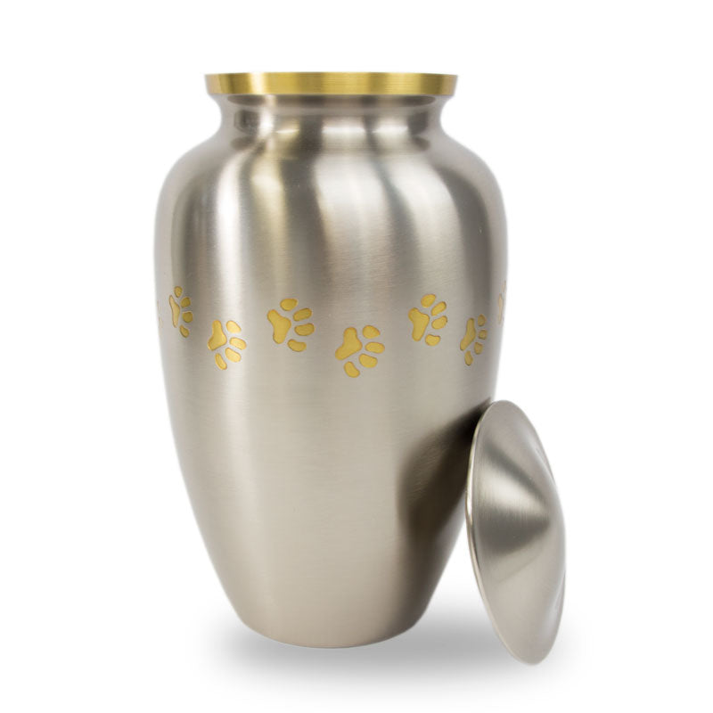 Pewter Paw Cremation Urn - Large