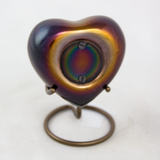 Raku Heart Pet Cremation Urn Keepsake