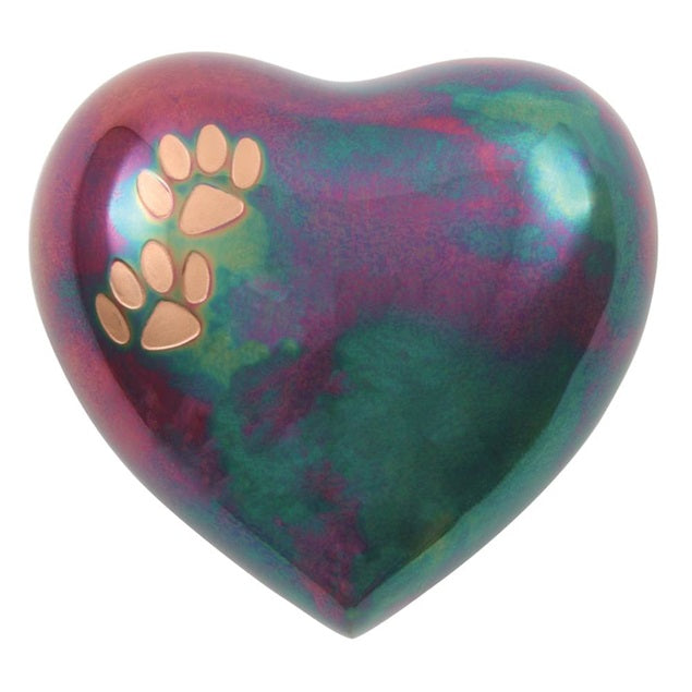 Arielle Heart Pet Urn - Raku