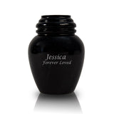 Black Marble Cremation Keepsake Urn